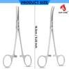 2 Pcs Stainless Steel Self-Locking Fishing Forceps Locking Pliers Piercing