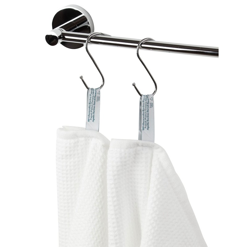 ZOLLNER Set of 10 Guest Towels Waffle Pique, 100% Cotton,