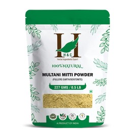 H&C Herbal Ingredients Expert Natural Multani Mitti/Fullers Earth Powder (Bentonite Clay) - For Face Pack 227g / 0.5 LB / 08 oz