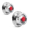 Pro Trucking Products Pair of Chromed Six Hole Hubcaps with