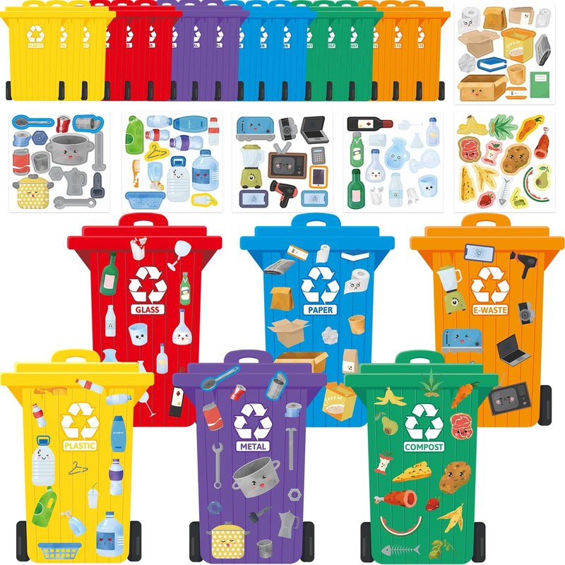 WorldBazaar 18 Pack Earth Day Recycling Craft Kit for Kids