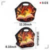 Neoprene Lunch Bags Magical Book Dragon for Women Lunch Tote