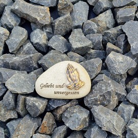 eberin · Urn Grave Cemetery Memorial Stone Praying Hands / Sympathy Saying Loved and Unforgotten [NEW]