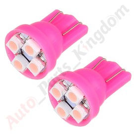 Auto_Parts_Kingdom 6X T10 194 Purple 3528-SMD LED Instrument Cluster Lights + 1/2" Lock Sockets