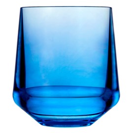 Drinique Stemless Unbreakable Tritan Wine Glasses, 12 oz (Set of 4), Blue