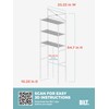 Zenna Home Over the Toilet Storage Shelf Space Saver, Behind