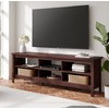 WAMPAT Farmhouse TV Stand for 75 inch TV, Wood Entertainment