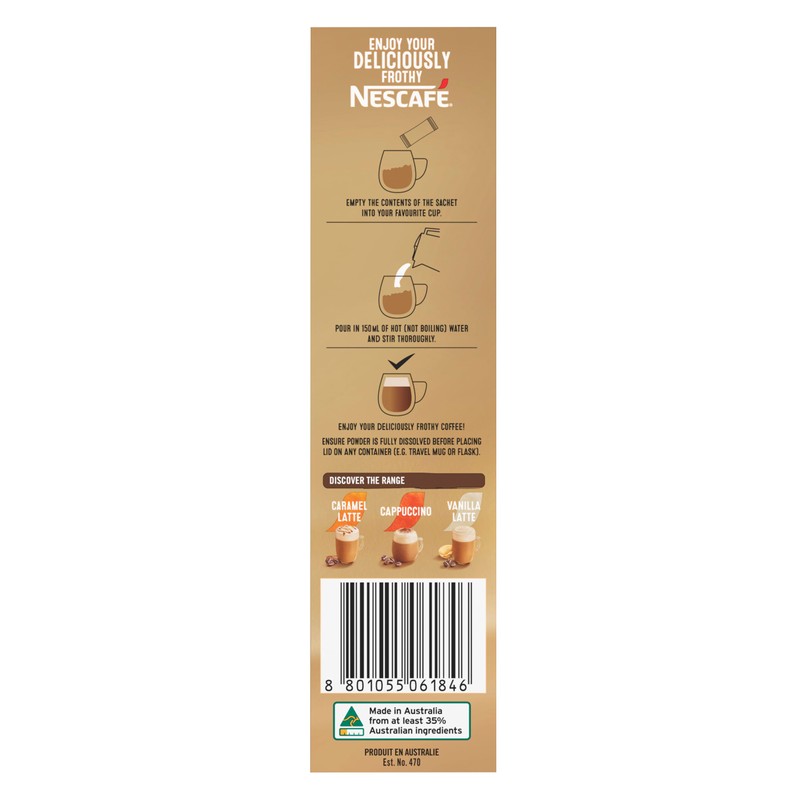 NESCAFÉ Hazelnut Latte Coffee Sachets 40 Pack, 4 x 10