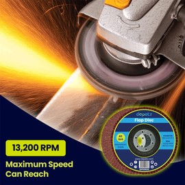 Dapetz ® Professioanl Abrasive Flap Discs 115mm 4.5" 40 Grit Grinding Disc for Angle Grinder Aluminum Oxide Flap Disc for Sanding Metal Stainless Steel Wood 10Pcs