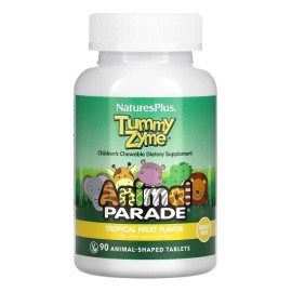Naturesplus Animalparade Tummy Zyme Enzimas 90masticablessfn Sabor Frutas Tropicales