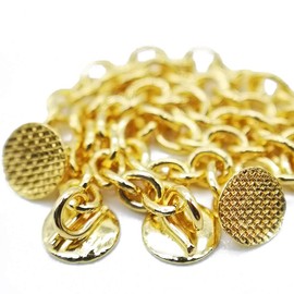 10 Packs Sino Dental Group Orthodontic Braces Eruption Appliance With Traction Chain,Gold/Sliver, Round/Retangular Base (Round, Golden)