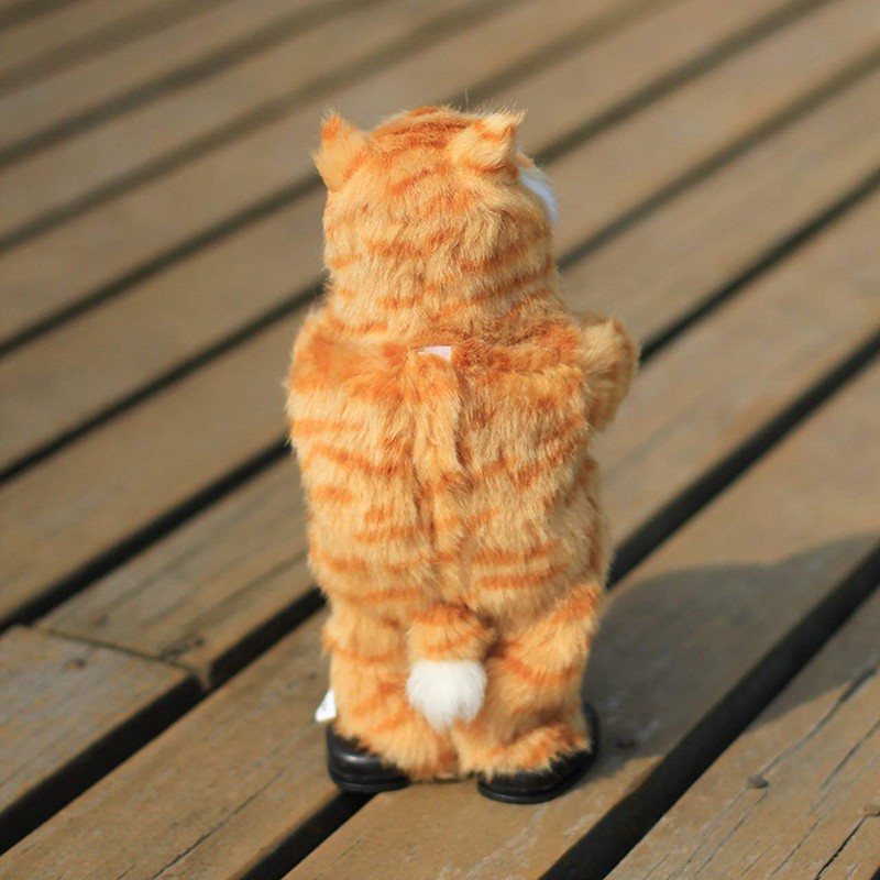 Electric Cute Simulation Cat Yellow Cat Singing and Dancing Cat