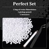 5000pcs 2mm Resin Rhinestones Bulk, White Flatback Round Jelly Rhinestones