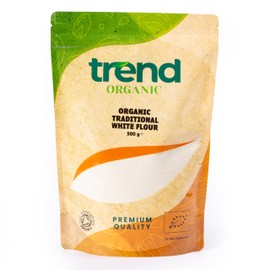 Trend Organic Traditional White Flour | Premium Source of Carbohydrates and Protein | Ideal for Baking Bread, Cakes & Pastries | Certified Organic, Vegan, Non-GMO, No Additives, No Preservatives, 500g