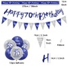 Mens 70th Birthday Decorations - Blue, Silver & Navy Happy