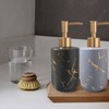 Gold Ceramic Soap Dispenser for Bathroom Black Soap Dispenser for