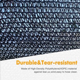 Cisvio 40% Mesh Shade Cloth with Grommets 7x21 FT Durable Sunblock UV Resistant Outdoor Shade Cover for Greenhouse, Garden, Pergola, Chicken Coop, Black (We Customized)