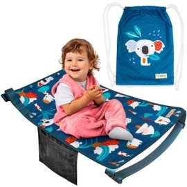 CozyFly Toddler Airplane Bed, Kids Airplane Seat Extender, Toddler Travel Bed, Kids Airplane Travel Essentials, Airplane Must Have for Toddlers, Baby Portable Plane Bed, Leg Hammock for Airplane