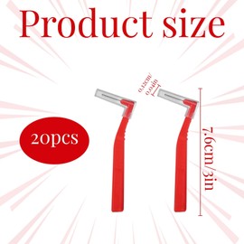 Red Dental Brushes for Teepees,20 Pcs Interdental Brushes Red,Interdental Brushe for Tepe,Dental Brushe for Between Teeth and Gums Small L Shaped Interdentals(1.2mm)