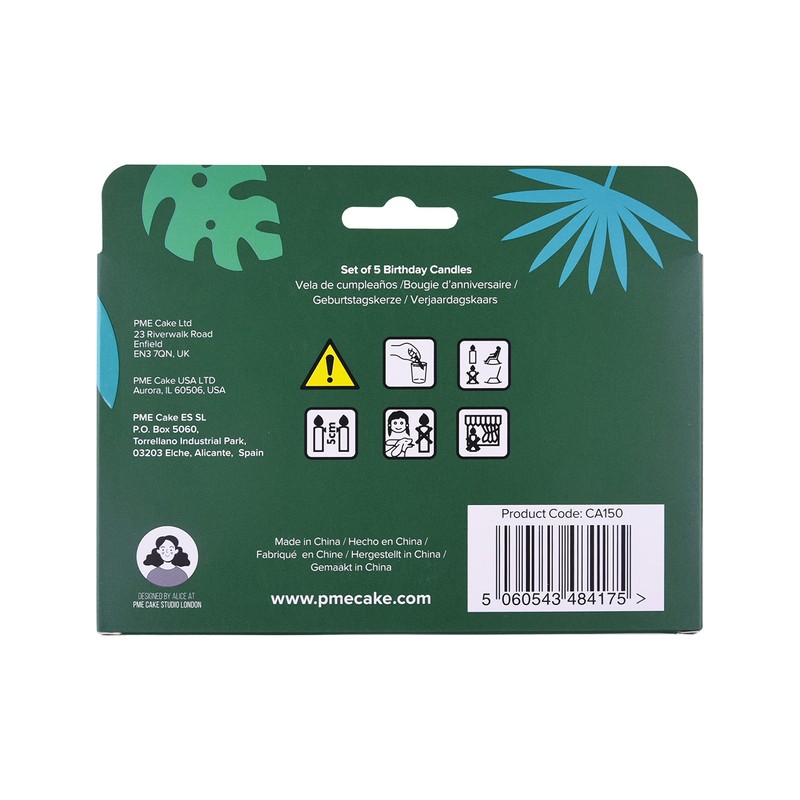PME - Set di Candele a Forma di Dinosauro, Confezione