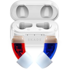 SKADE Rechargeable Hearing Amplifier to Aid Adults Seniors Hearing, Dual-Core OTC Hearing Aids with Noise Reduction, Mini In-the-ear Digital Hearing Devices, Pair