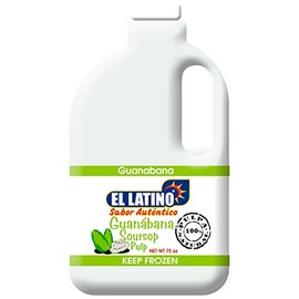 El Latino fruit pulp (Guanabana). 100% natural with sugar. 75oz jug