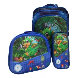 KH Mochila Primaria Escolar Niños Combo 3pz Lonchera + Lapicera