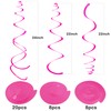 Hot Pink Swirls Decorations Hanging Swirl Decorations 36 pcs Pink