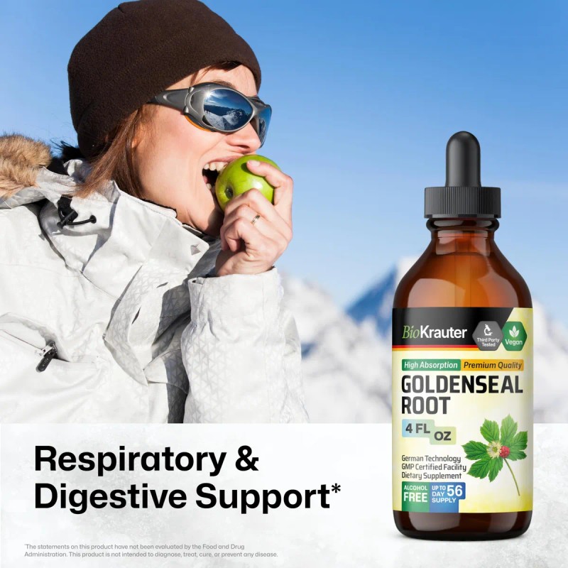 Bio Krauter Tinctura Goldenseal 4 Fl Oz Limpieza Pulmonar