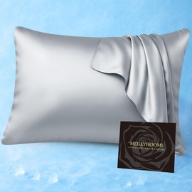 MeillyHoomi Cooling Pillow Cover, 16.9 x 24.8 inches (43 x 63 cm), Silky Touch, Absorbent, Quick Drying, Antibacterial Processing, Good Breathability, Gentle on Sensitive Skin, Pillow Cover, For