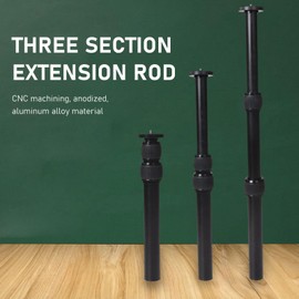 3 Piece Tripod Extension Arm, 18 Inch Tripod Extension Tube Aluminium Tripod Extension Pole for Tripods, Lightweight Tripod Extension Rod