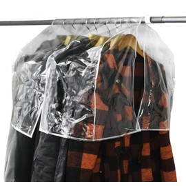 LAMINET C36 Clear 36" Shoulder Coverette-Protect Your Clothes from Dust and Contaminants Plastic Closet Rod Cover