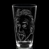 ALBERT EINSTEIN Engraved Pint Glass | Great Gift for Geeks,