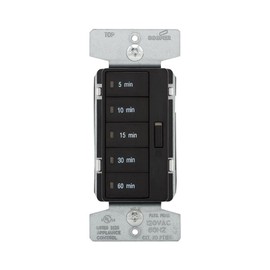 Eaton PT18M-BK 1800W 15 Amp 5-Button Minute Timer with Off Single-Pole, Black