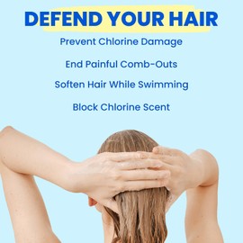 AQUA GUARD Pre-Swim Hair Defense | No More Swim Hair | Prevents Chlorine Damage + Softens Hair While Swimming | Made in California | Color Safe, Leaves Hair Smelling Great | 5.3 oz (2 Pack)
