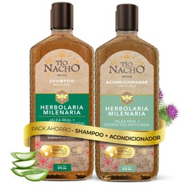 Tío Nacho Anti-Caída Dúo Pack Shampoo + Acondicionador. Contiene 2 botellas de 415ml.