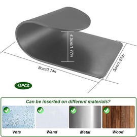 KUIZHEN Pot Lid Holder, 12Pcs Pan Lid Holder Hanging Pot Lid Organization Lovers Pot Lid Storage Organizer Adjustable Hanging Pan Cover Organizer for Home Kitchen (Black)