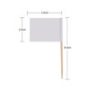 Senkary 100 Pack Blank Toothpick Flags Cheese Markers Small White