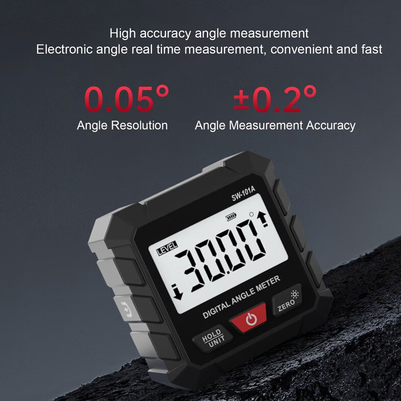 Digital Angle Finder 4 X 90 Deg Magnetic Auto Screen
