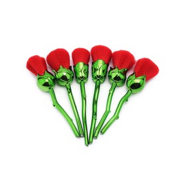 6 Pieces Rose Flower Shaped Professional Cosmetic Make Up Brushes,