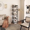 YMYNY 5 Tier Bookshelf, Freestanding Bookcase for Living Room, Bedroom,
