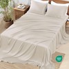 NATUREFIELD 4Pcs Cooling Sheets Set Queen Size Rayon Derived from