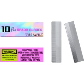 BRAWNA Suministros PMU – Cuchillas de afeitar para cejas de acero inoxidable – Moldeador de lápiz de cejas tipo pico de pato – Herramienta de afilado de lápiz profesional