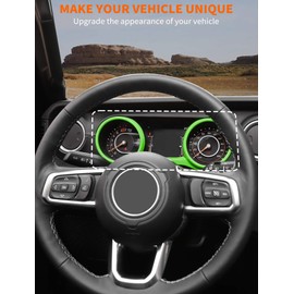Savadicar Green Interior Accessories - Instrument Panel Trim Set for 2018-2023 Jeep Wrangler JL JLU 4XE & Gladiator JT - Solid Color Interior Decor Upgrade Option, 3-Piece