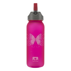 Nathan Flip Straw Pure Bottle, Om Purple Frosted