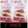 JELL-O 2x Jello No Bake STRAWBERRY CHEESECAKE Jell-O 19.6 oz