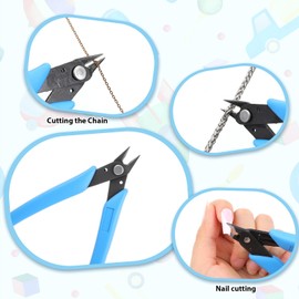 LIQWEI 1 Pc Manicure Nail Pliers for Rhinestones, Rhinestone Remover Blue Nails Gem Tool, Diy Tool Nipper Metal Nail Art Scissors Wire Cutter Nails Art Accessories