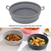 2 Pcs Silicone Air Cooker Pot With Handle Round Fryer