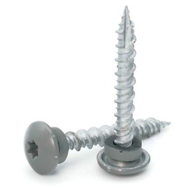 Low Profile Mechanical Galvanized Roofing Screws Slate Finish - #10 x 2" Qty 250