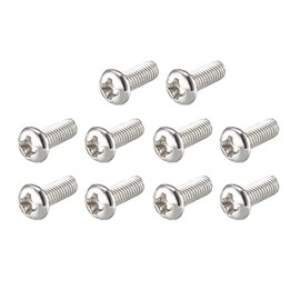 uxcell M3x8mm Stainless Steel Phillips Round Pan Head Machine Screws (Pack of 100)
